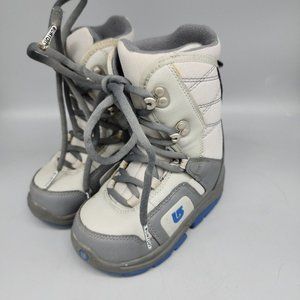 Burton Moto Freestyle Snowboard Boots Kids Youth 13 Gray